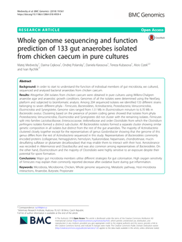 Whole Genome Sequencing and Function Prediction of 133 Gut