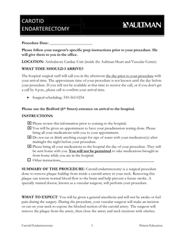 Carotid Endarterectomy