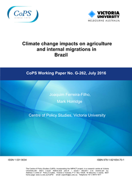 Climate Change Impacts on Agriculture and Internal Migrations in Brazil