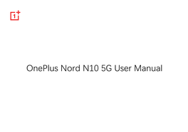 Oneplus Nord N10 5G User Manual