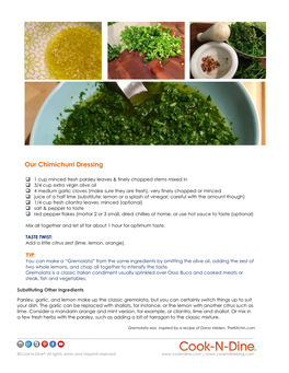 Chimichurri Sauce Homemade