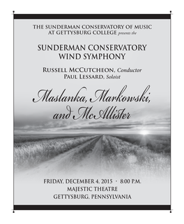 Sunderman Conservatory Wind Symphony