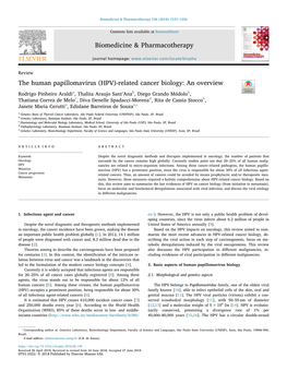 The Human Papillomavirus (HPV)-Related Cancer Biology An