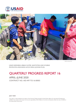 Quarterly Progress Report 16 April–June 2020 Contract No