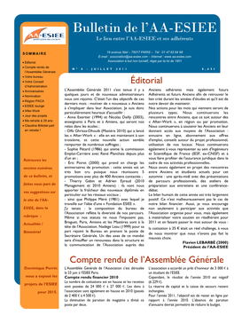 Bulletin De L'aa-ESIEE