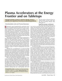 Plasma Accelerators at the Energy Frontier and on Tabletops