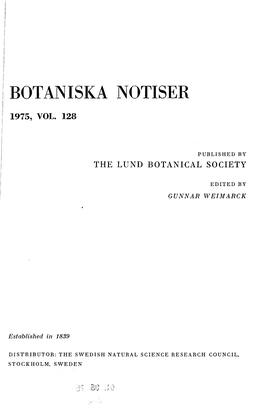 Botaniska Notiser