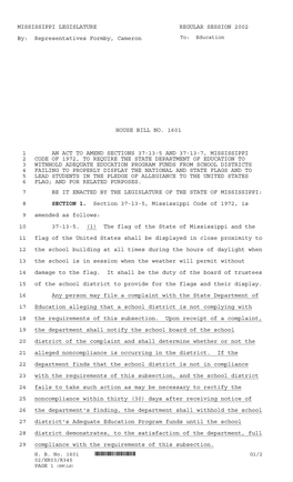 *Hr03/R345* Mississippi Legislature Regular