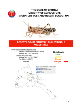 Eri Desert Locust Bulletin August 2020