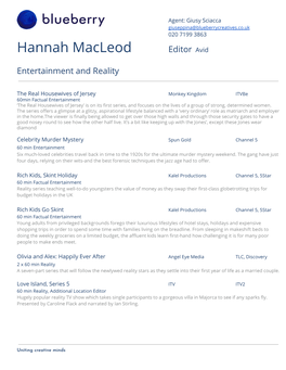 Hannah Macleod Editor Avid