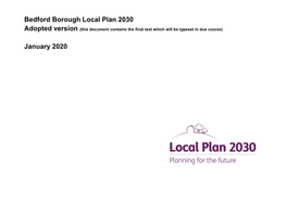 Bedford Borough Local Plan 2030 – Adopted Version