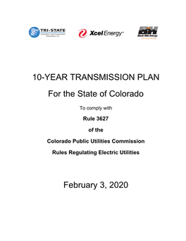 2020 Colorado 10-Year Transmission Plan (PDF)