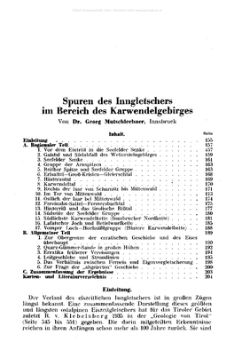 Spuren Des Inngletschers Im Bereich Des Karwendelgebirges Von Dr