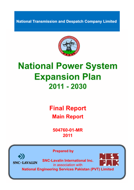 National Power System Expansion Plan 2011 - 2030
