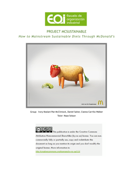 How to Mainstream Sustainable Diets Through Mcdonald's