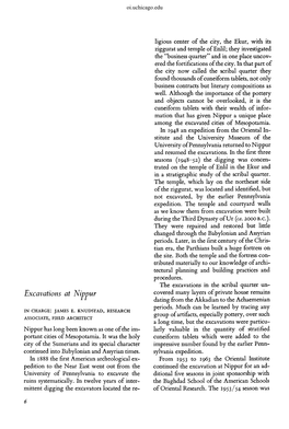 Excavations at Nippur Covered Many Layers of Private House Remains Dating from the Akkadian to the Achaemenian Periods