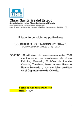 Obras Sanitarias Del Estado