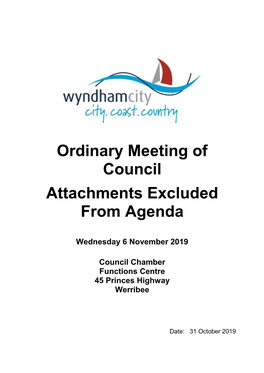 Attachments of Ordinary Council Meeting