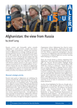 Afghanistan: the View from Russia by Józef Lang