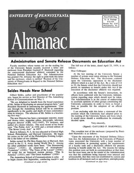 Almanac, May 1959, Vol. 5, No. 8