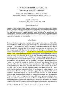 A Model of Interplanetary and Coronal Magnetic Fields