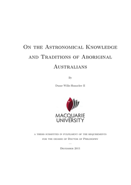 On the Astronomical Knowledge and Traditions of Aboriginal Australians