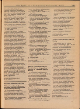 Federal Register / Voi. 45, No. 251 / Tuesday, December 30, 1980 / Notices 85861