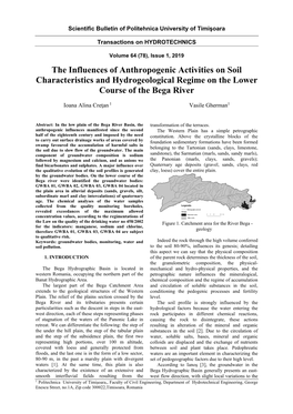 The Influences of Anthropogenic Activities on Soil Characteristics and Hydrogeological Regime on the Lower Course of the Bega River
