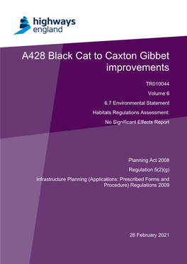 A428 Black Cat to Caxton Gibbet Improvements