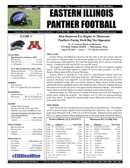 Eastern Illinois Panther Football