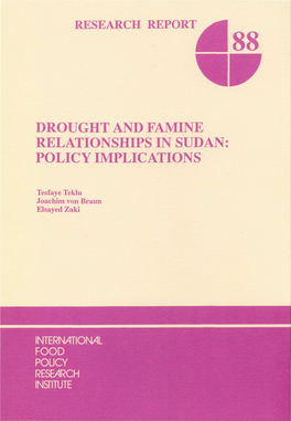 Drought and Famine Relationships in Sudan: Policy Implications