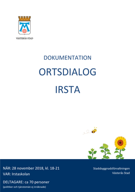 Dokumentation Ortsdialog Irsta