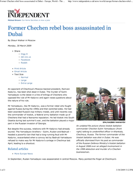 Former Chechen Rebel Boss A