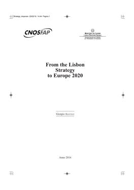 From the Lisbon Strategy to Europe 2020