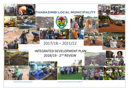 INTEGRATED DEVELOPMENT PLAN 2018/19 - 2Nd REVIEW