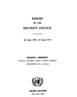 Report :I of the Security Council