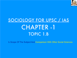 Sociology 1.B Comparison