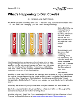 What's Happening to Diet Coke®?