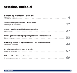 Sisadno/Innhold