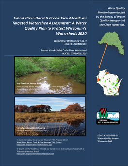 Wood River-Barrett Creek-Crex Meadows Targeted Watershed Assessment: a Water Quality Plan to Protect March 23, 2020 Wisconsin’S Watersheds 2020] Water Quality