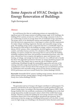 Some Aspects of HVAC Design in Energy Renovation of Buildings Taghi Karimipanah