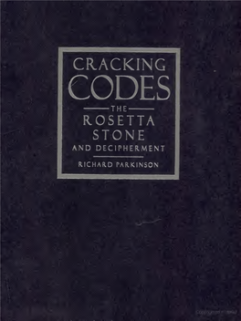 Cracking Codes : the Rosetta Stone and Decipherment