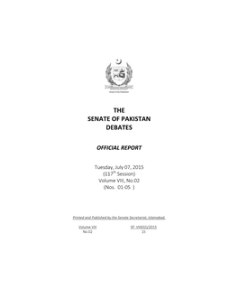 The Senate of Pakistan Debates