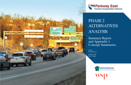 PHASE 2 ALTERNATIVES ANALYSIS Summary Report and Appendix 1: Concept Summaries
