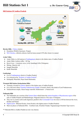 Hill Stations of India Set 1 CRUX