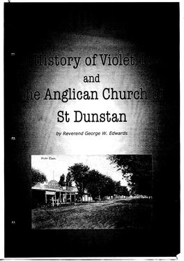 A History of Violet Town and St Dunstan's Church by Rev. George Edwards