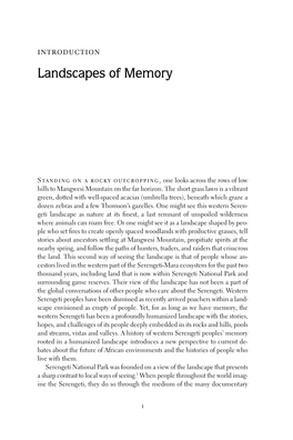 Imagining Serengeti: a History of Landscape Memory in Tanzania