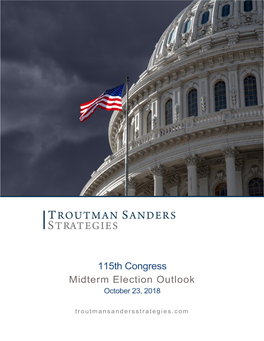 115Th Congress Midterm Election Outlook October 23, 2018