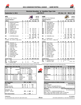 2011 GN CFL Wk10 06-06 CFL Stats Report