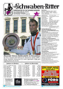Alexander Grimm Goldmedaille Im Kanuslalom 86161 Augsburg, Stauffenbergstraße 15